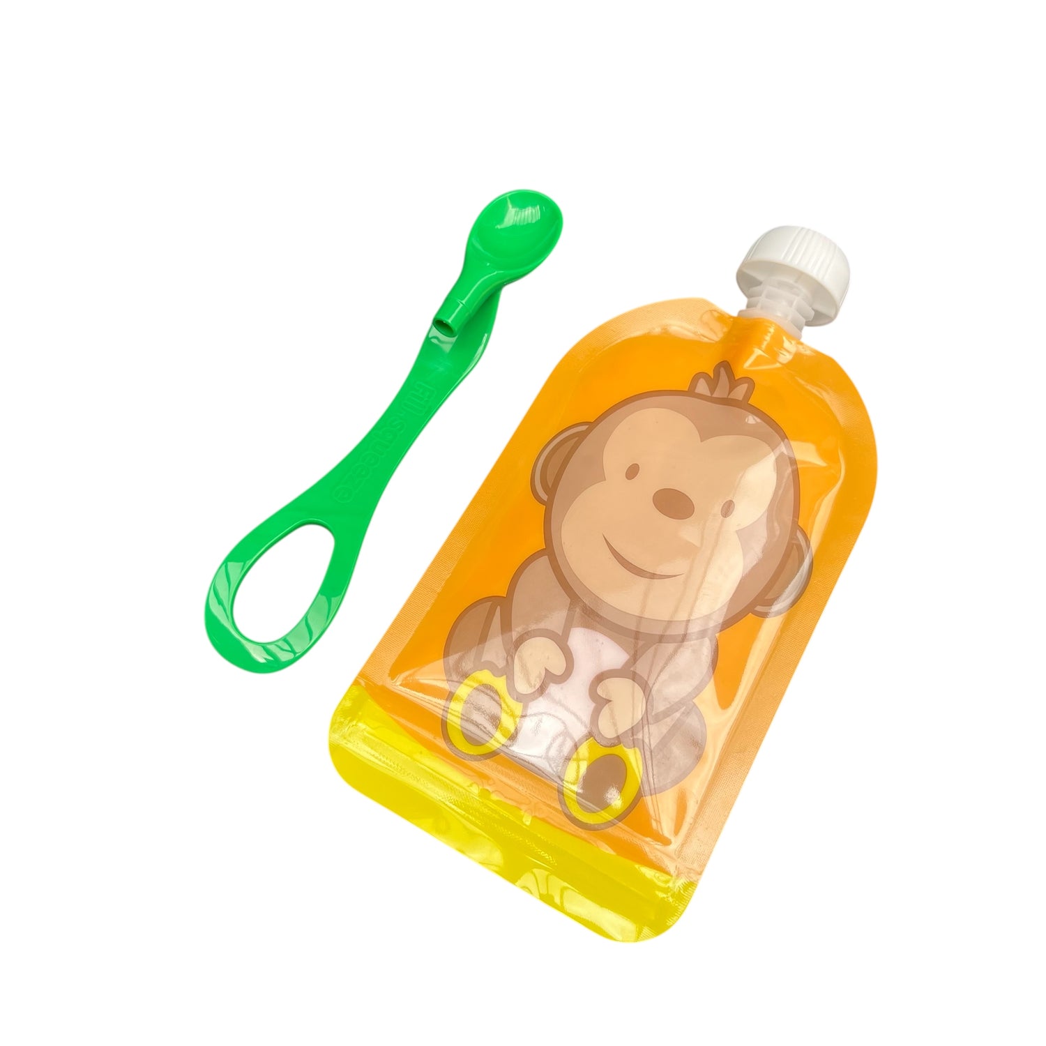 Reusable Monkey Design 150ml Zip Pouches with Bottom Opening (6-Pack)