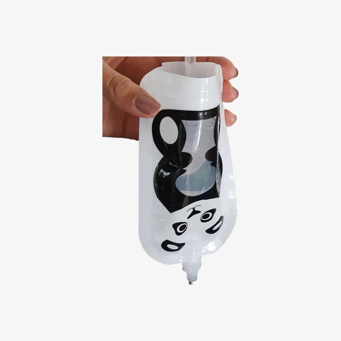 Reusable Panda Design 150ml Zip Pouches with Bottom Opening (6-Pack)