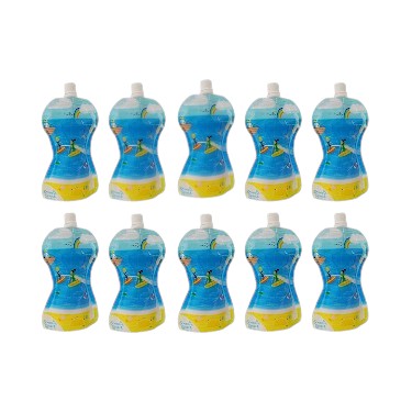 Reusable 150ml Pouches with Beach Design for Toddlers (10-Pack)