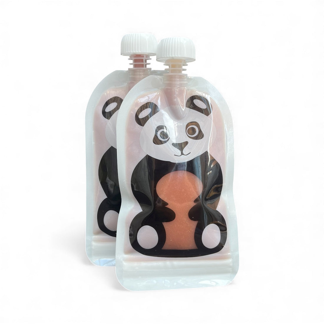 Reusable Panda Design 150ml Zip Pouches with Bottom Opening (6-Pack)