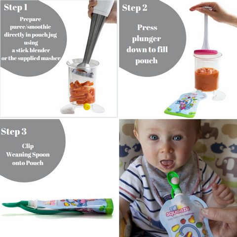 Baby Food Maker Kit - Value Pack (with Pouch Spoon)
