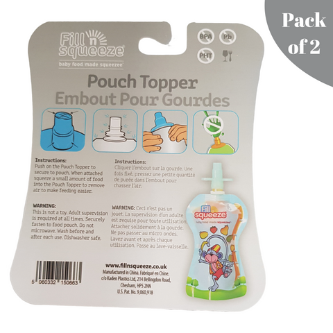 Image of Silicone Pouch Toppers - Pack of 2