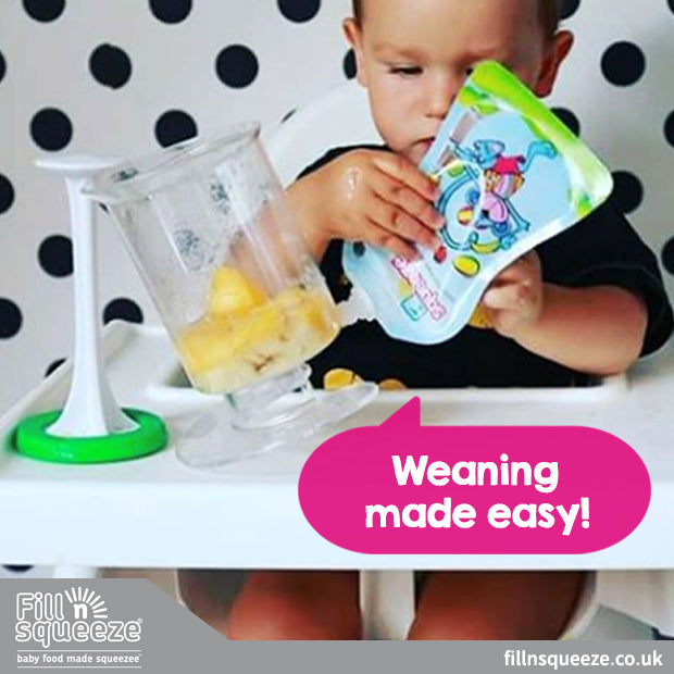 Pack of 10 x 150ml weaning reusable Pouches. Non Spill. Toddlers